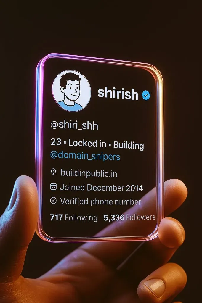 A neon glass CyberCard example showing how to make X/Twitter cyberpunk-style personalized card for individual creator profiles.