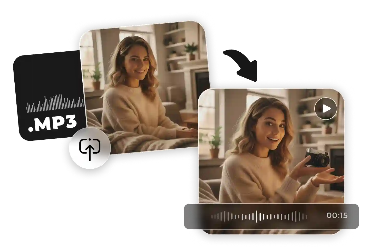 Turn an audio file and image into a synced AI video with Wan 2.6