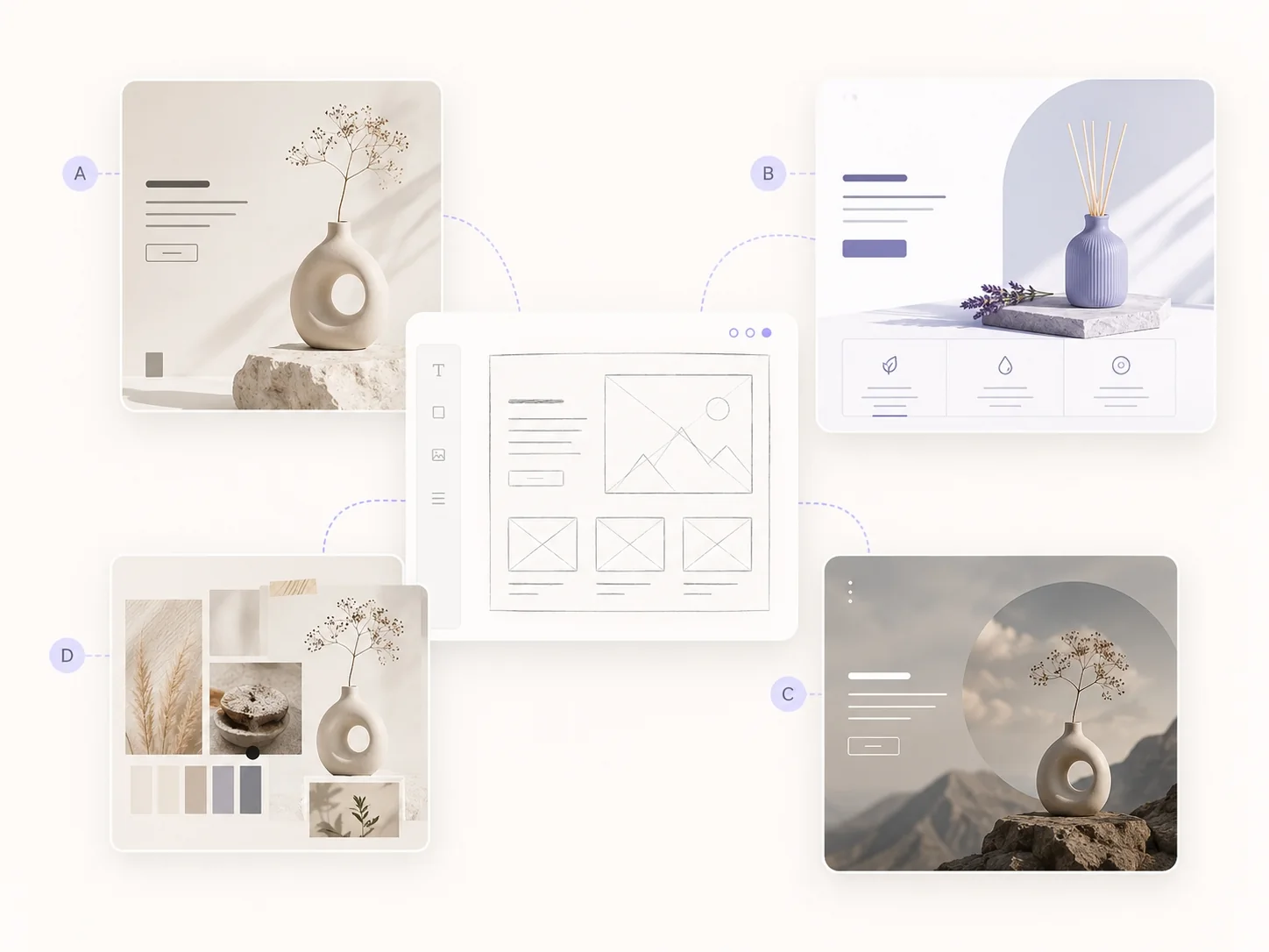 ImaStudio AI image generator turning briefs and wireframes into design concepts and creative directions