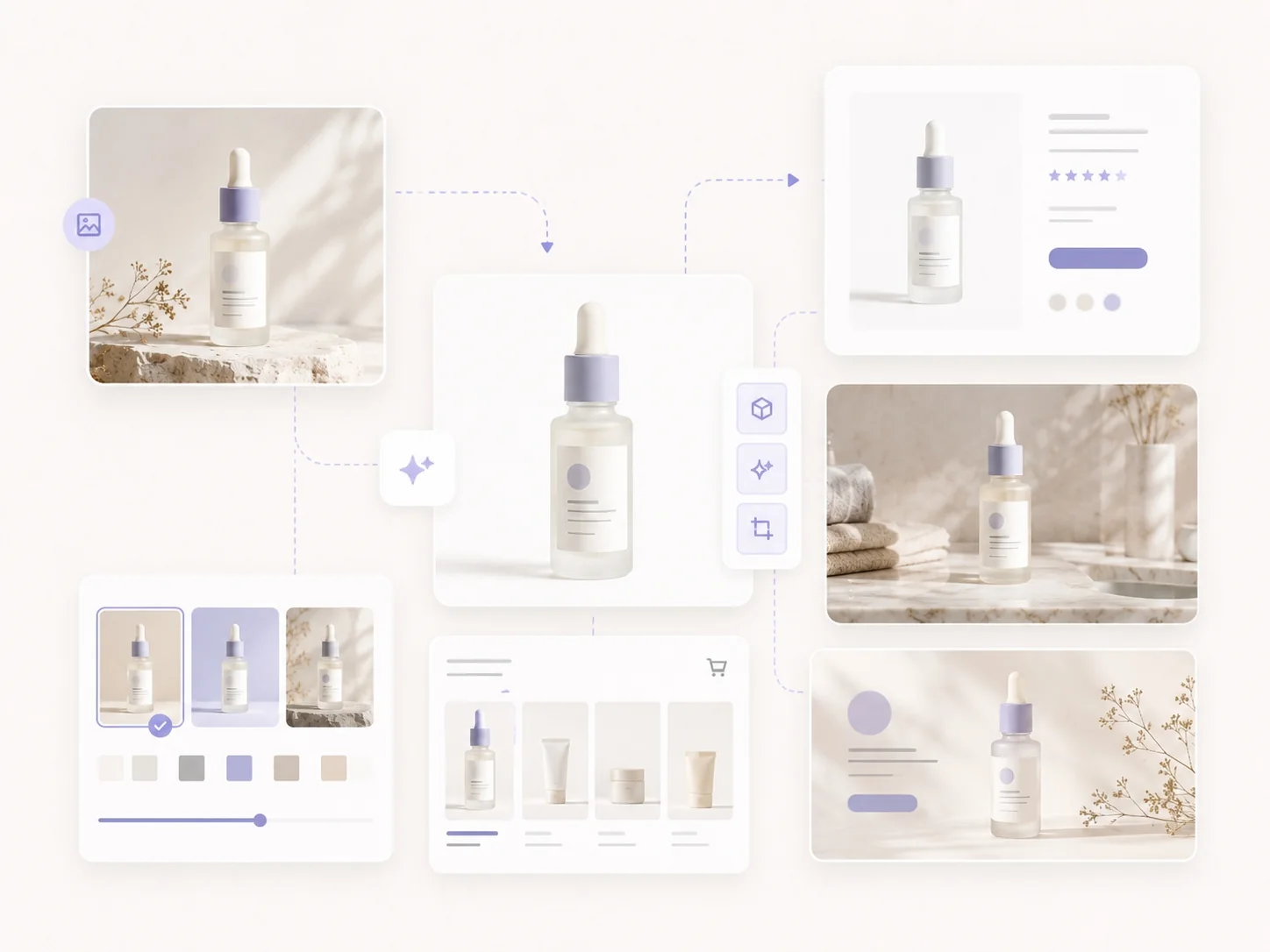 ImaStudio AI image generator creating ecommerce product images, lifestyle scenes, and marketplace visuals