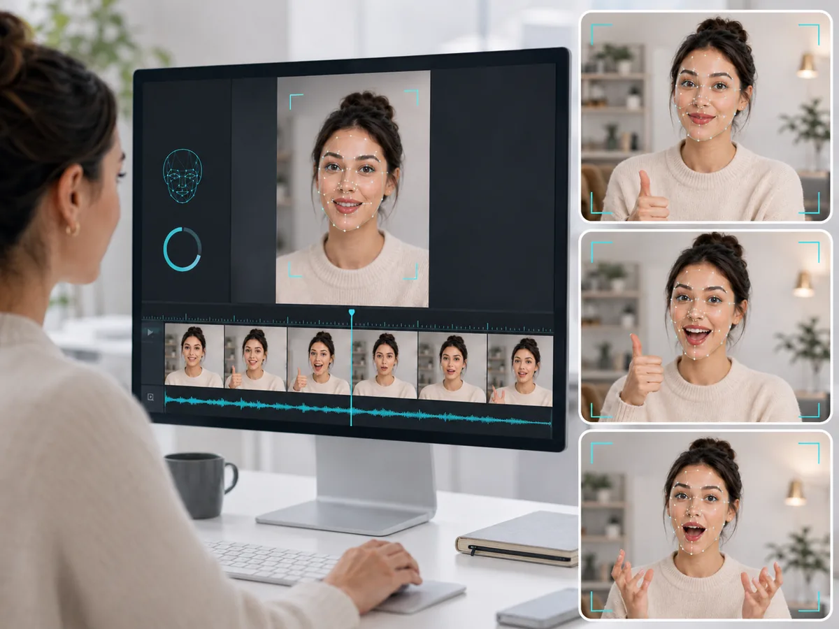 AI video face swap stability across movement expressions and timeline frames
