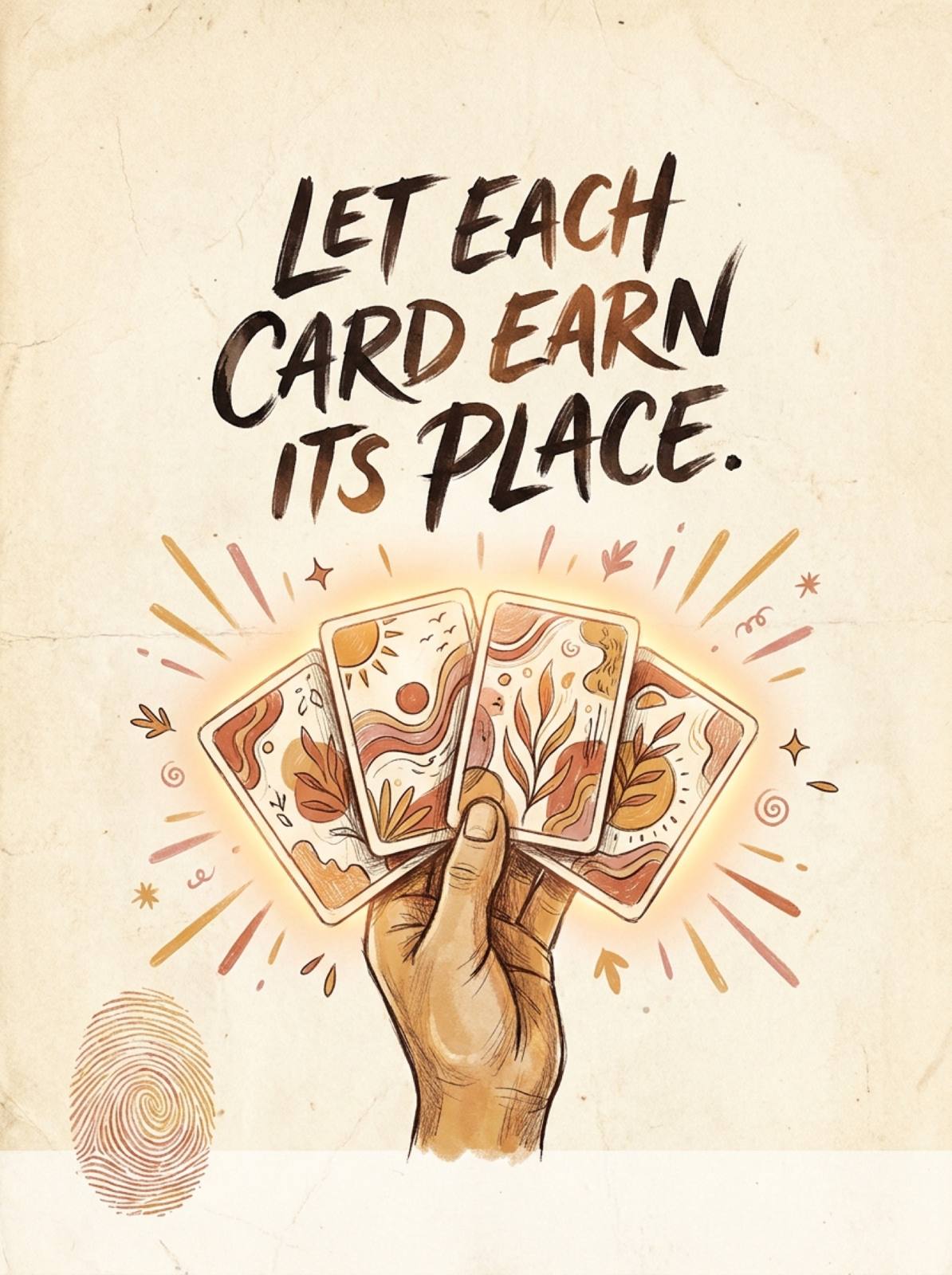 一张温暖的手绘肖像卡片，介绍了创作者和一个改变后的故事。