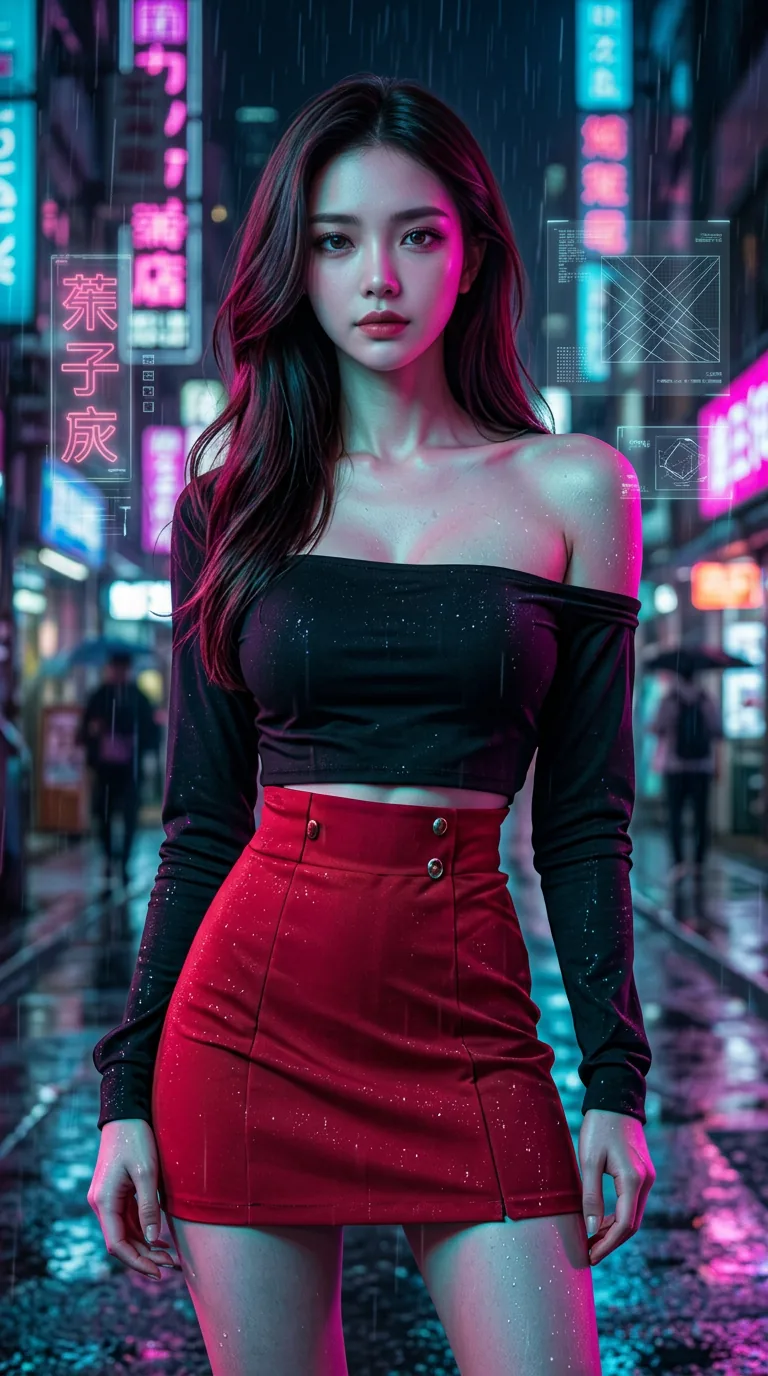 Cyberpunk-Selfie-Stil
