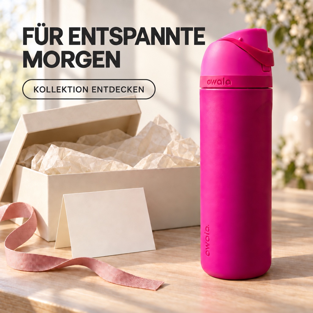 Gift campaign image with the German headline Für entspannte Morgen