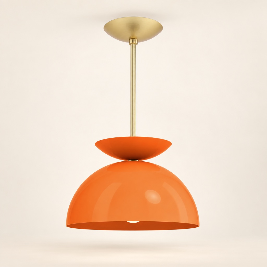 GPT-Image-2.5 Sunburst baseline ecommerce image of the orange pendant lamp