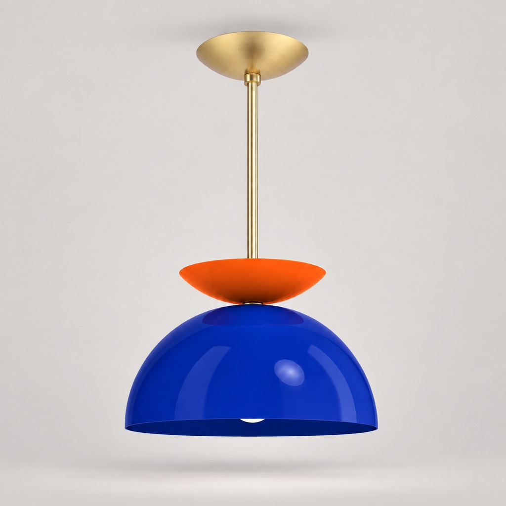 Sunburst lamp image after the background is changed to pale warm gray
