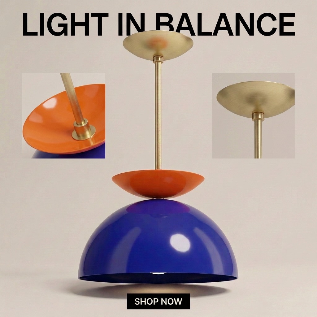 Nano Banana Pro final lamp ad with one hero product and two truthful detail windows