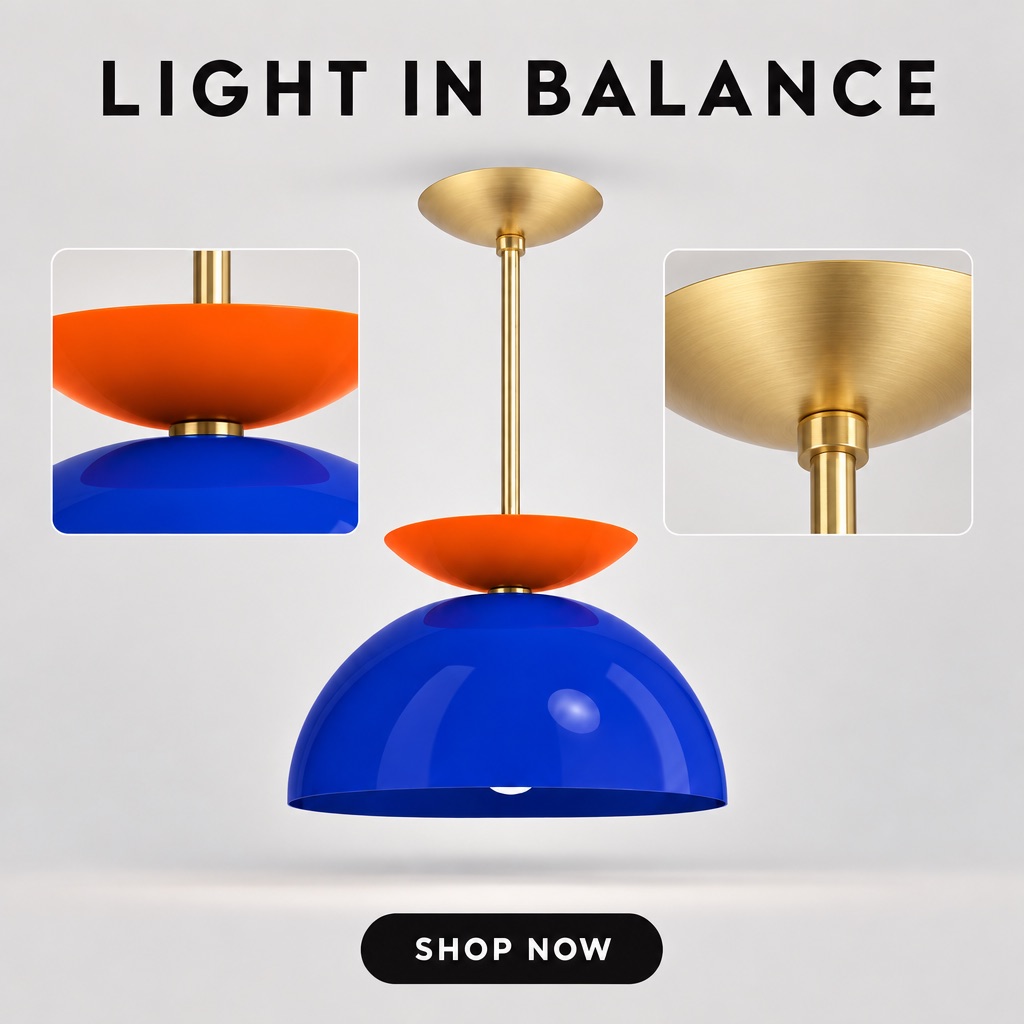Sunburst final lamp ad with one hero product and two truthful detail windows