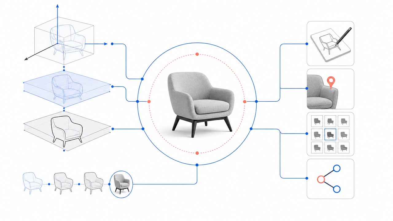 Editorial diagram separating model-level image mechanisms from product-interface creation tools