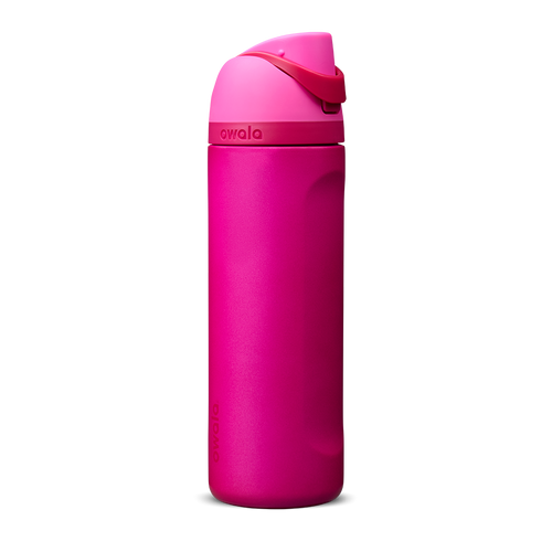 Hot-pink Owala tumbler product reference on a white background