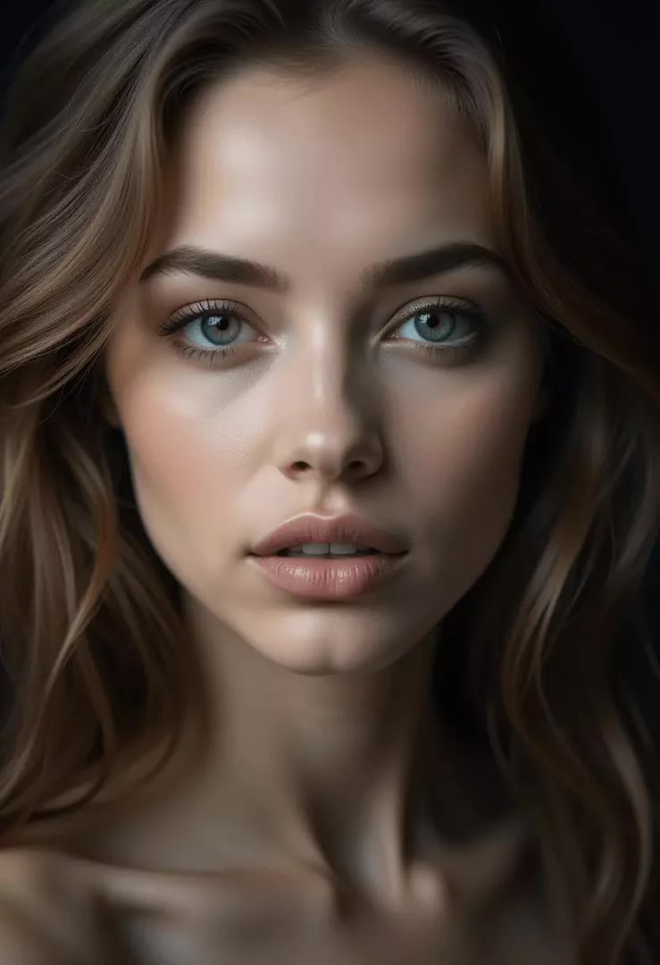 Comparison of a typical glossy AI face and a realistic face made with Digital Human Identity