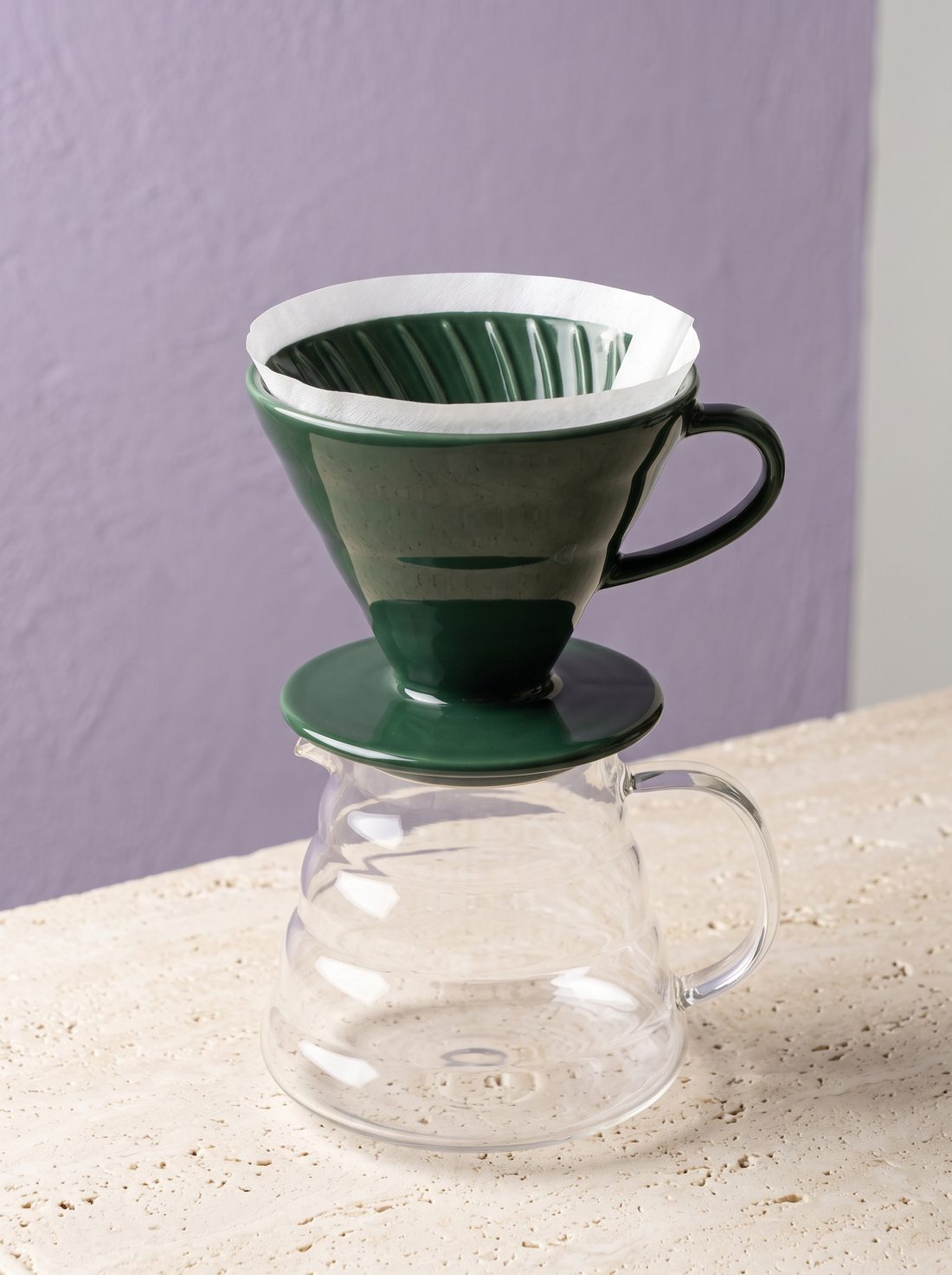 Nano Banana 2.0: The paper filter is gone, revealing a green ribbed interior — differen