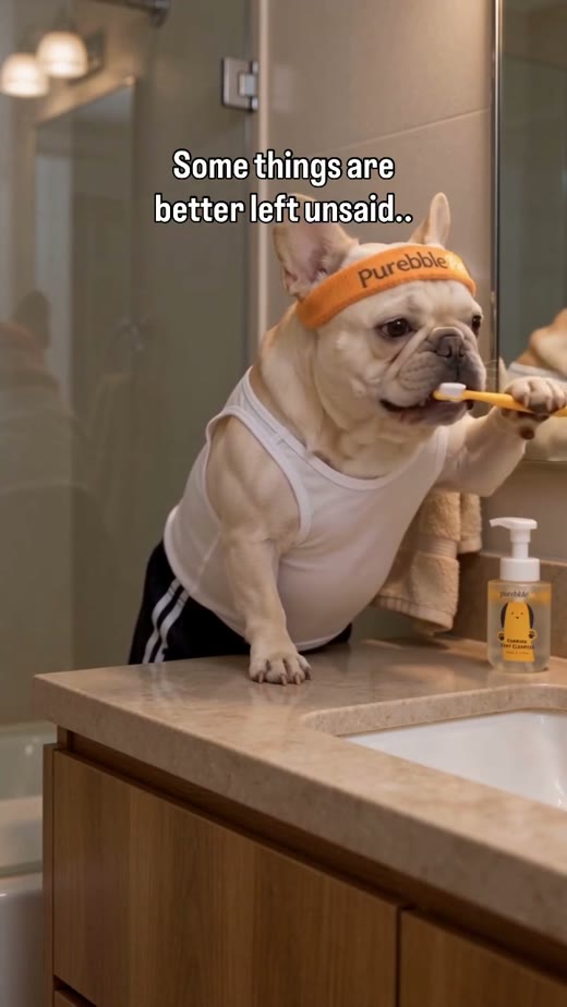 @purebblepet original video 00:05.6: human-like toothbrushing action